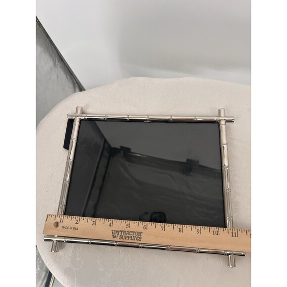 Pottery Barn Silver Metal Bamboo Picture Photo Frame 8" x 10" #2000G - Picture 9 of 9